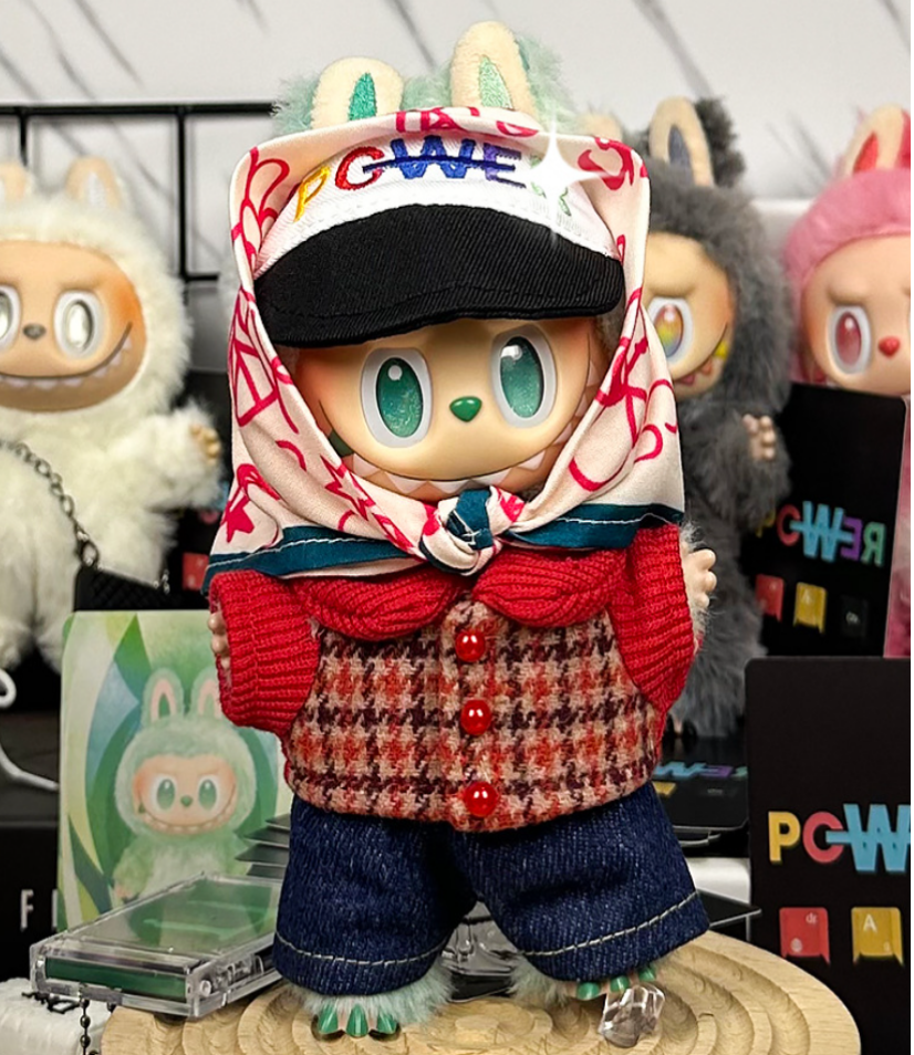 Labubu plaid LV outfit