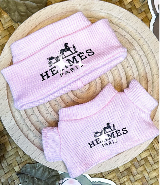 Labubu family Hermes outfit