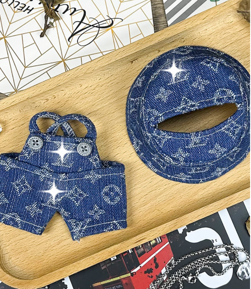 Labubu Fisherman LV Denim outfit