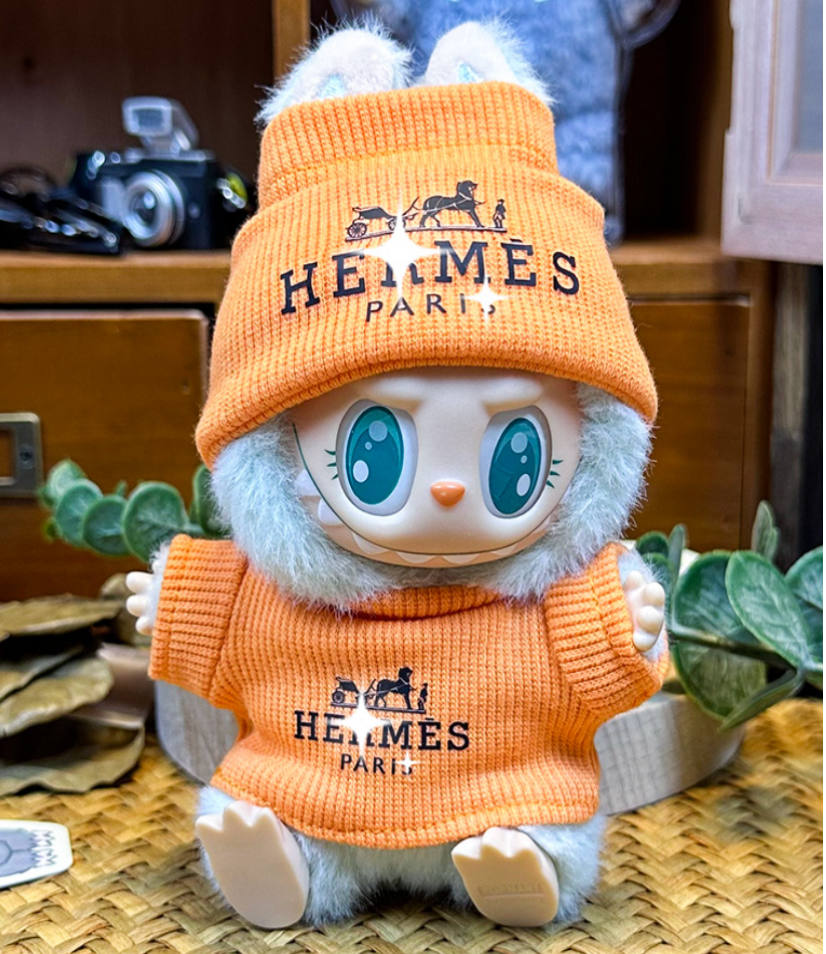 Labubu family Hermes outfit